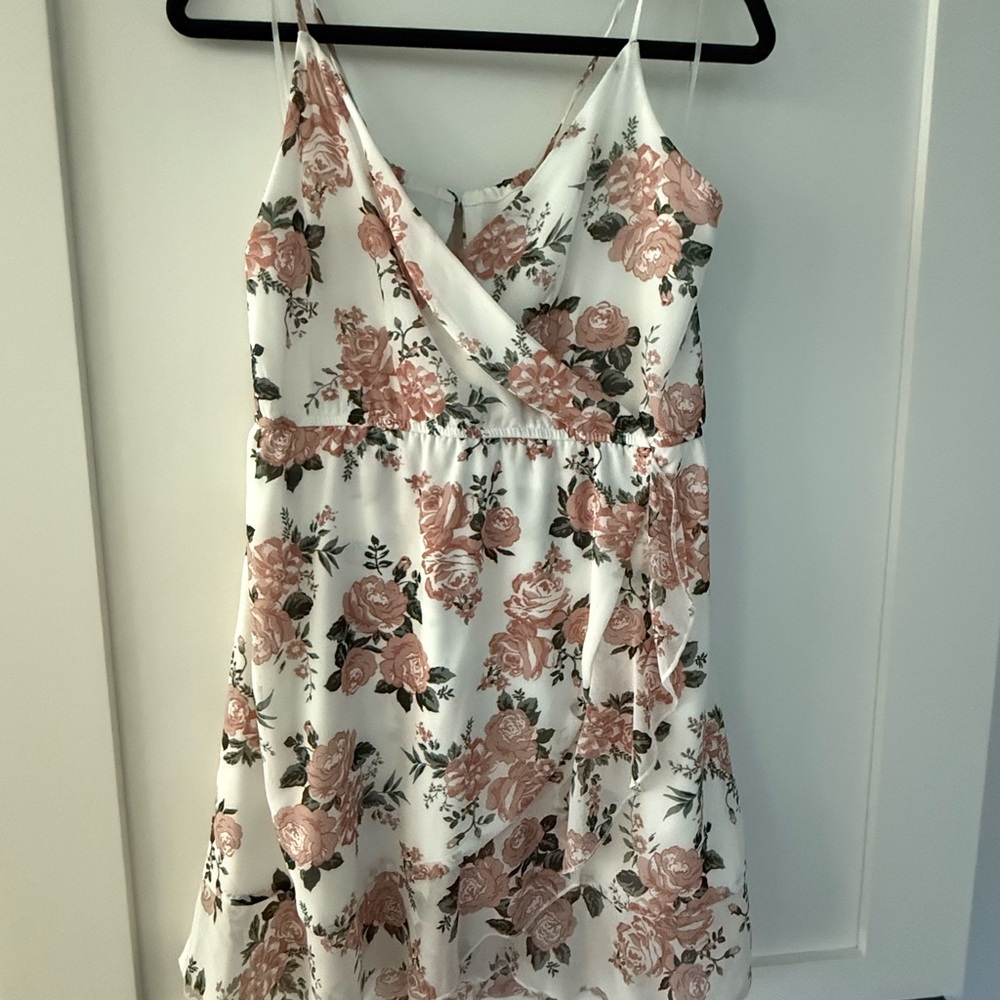 Altar'd State Floral Dress - White and Pink